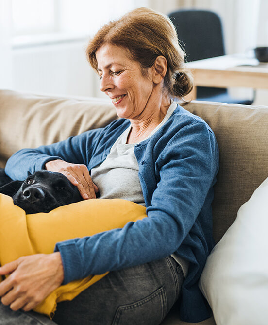 Woman with dog